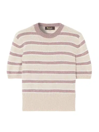 Loro Piana Fobello Striped Cashmere Sweater | Thumbnail 1 Loro Piana Fobello Striped Cashmere Sweater | Thumbnail 1