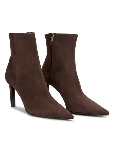 Jimmy Choo Women's Frankie 85MM Velvet Suede Booties - Chocolate | Thumbnail 2 Jimmy Choo Women's Frankie 85MM Velvet Suede Booties - Chocolate | Thumbnail 2