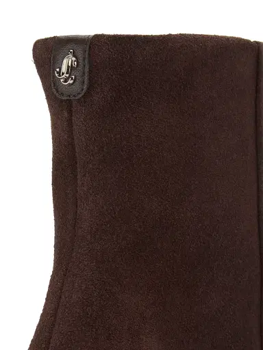 Jimmy Choo Women's Frankie 85MM Velvet Suede Booties - Chocolate | Thumbnail 5 Jimmy Choo Women's Frankie 85MM Velvet Suede Booties - Chocolate | Thumbnail 5