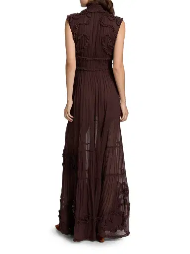Ulla Johnson Women's Verona Silk Smocked Gown | Thumbnail 5 Ulla Johnson Women's Verona Silk Smocked Gown | Thumbnail 5