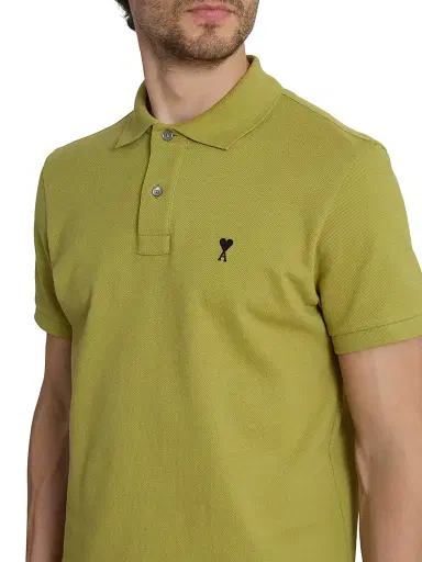 AMI Paris Men's ADC Logo Polo Shirt - Matcha | Thumbnail 6