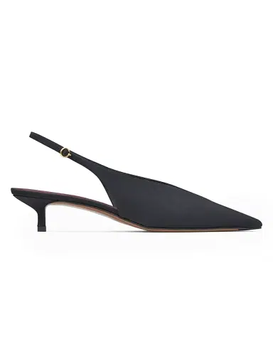 NEOUS Women's Diske 40MM Crêpe de Chine Point-Toe Slingback Pumps - Black - Size 10.5 | Thumbnail 1 NEOUS Women's Diske 40MM Crêpe de Chine Point-Toe Slingback Pumps - Black - Size 10.5 | Thumbnail 1