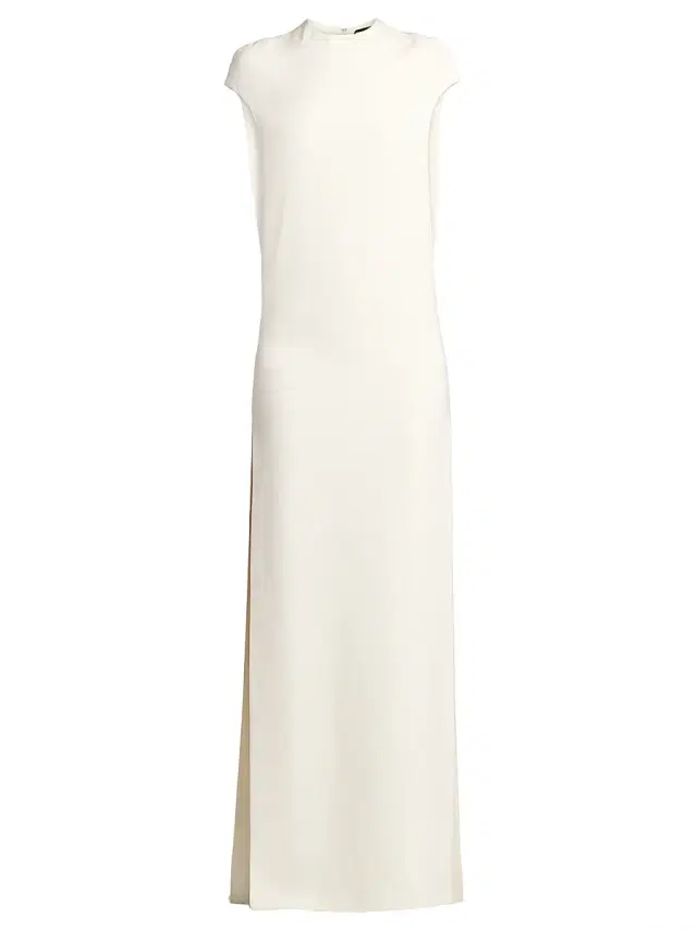 TOM FORD Women's Stretch-Silk Georgette Column Gown - Chalk