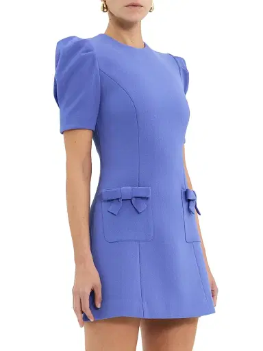 Rebecca Vallance Women's Violetta Bow Minidress - Periwinkle Blue - Size 12 | Thumbnail 4 Rebecca Vallance Women's Violetta Bow Minidress - Periwinkle Blue - Size 12 | Thumbnail 4
