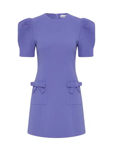 Rebecca Vallance Women's Violetta Bow Minidress - Periwinkle Blue - Size 12 | Thumbnail 1 Rebecca Vallance Women's Violetta Bow Minidress - Periwinkle Blue - Size 12 | Thumbnail 1