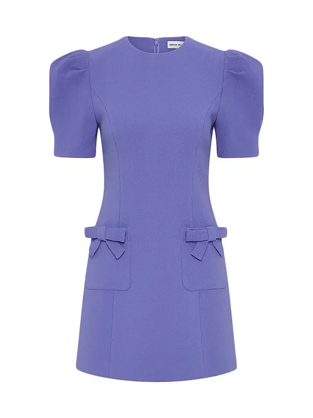 Rebecca Vallance Women's Violetta Bow Minidress - Periwinkle Blue