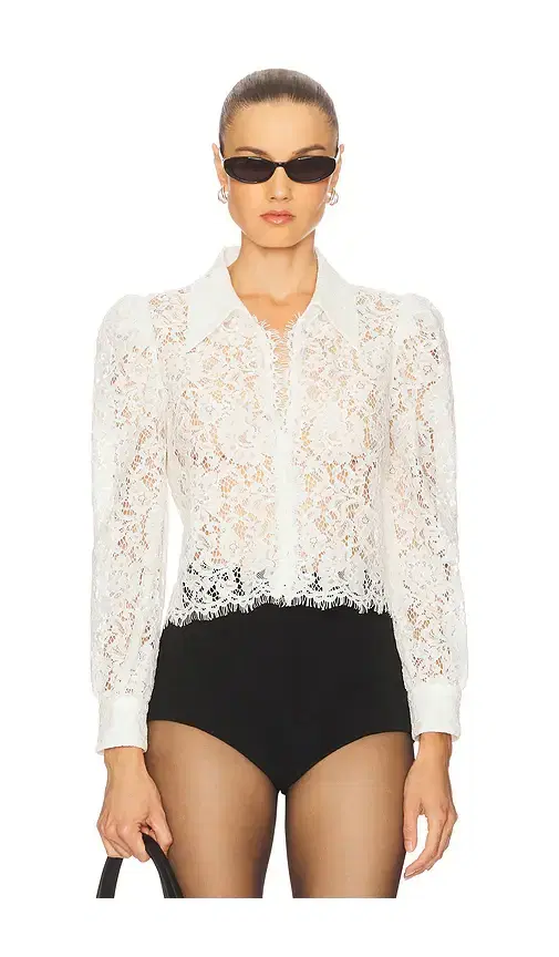 Anita Lace Button Up Top