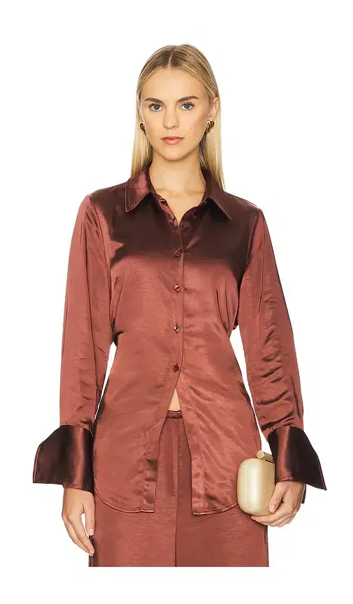 Loch Satin Button Up