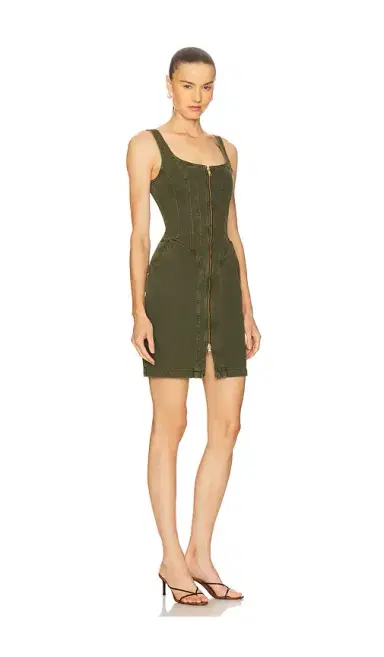 L'AGENCE Jaxyn Corset Zip Dress | Thumbnail 2