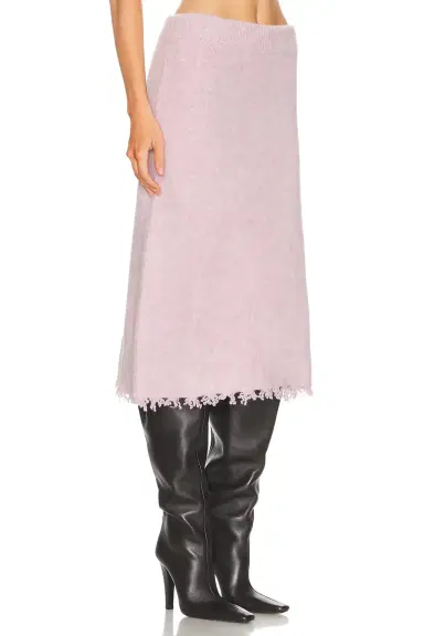 Jil Sander Frayed Edge Midi Skirt | Thumbnail 2 Jil Sander Frayed Edge Midi Skirt | Thumbnail 2