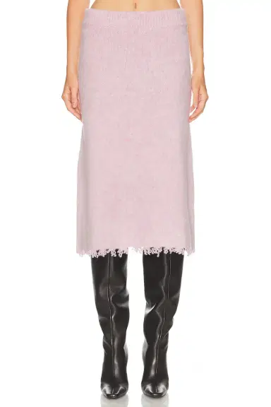 Jil Sander Frayed Edge Midi Skirt | Thumbnail 1 Jil Sander Frayed Edge Midi Skirt | Thumbnail 1