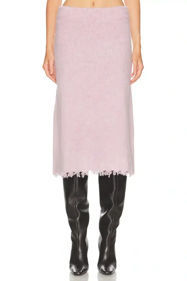 Jil Sander Frayed Edge Midi Skirt