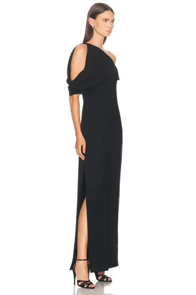 Brandon Maxwell Romee Draped Column Gown | Thumbnail 3 Brandon Maxwell Romee Draped Column Gown | Thumbnail 3