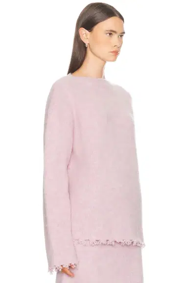 Jil Sander Boat Neck Frayed Edge Sweater | Thumbnail 2