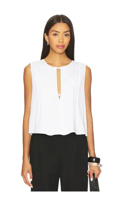 WeWoreWhat Tie Front Flare Top | Thumbnail 1