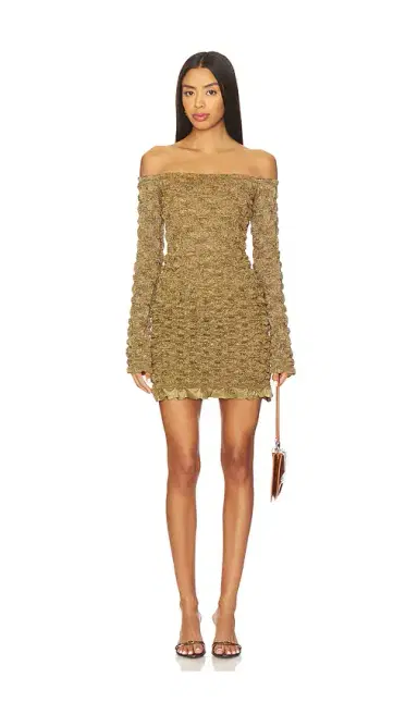 Prabal Gurung Off-shoulder Long Sleeve Mini Dress | Thumbnail 1 Prabal Gurung Off-shoulder Long Sleeve Mini Dress | Thumbnail 1