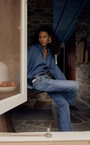Citizens of Humanity x Bloom Farm Exclusive Loretta Ruffled Denim Shirt | Thumbnail 2 Citizens of Humanity x Bloom Farm Exclusive Loretta Ruffled Denim Shirt | Thumbnail 2