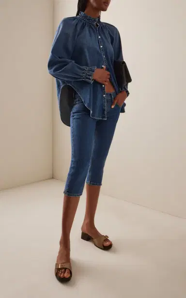 Citizens of Humanity x Bloom Farm Exclusive Loretta Ruffled Denim Shirt | Thumbnail 4 Citizens of Humanity x Bloom Farm Exclusive Loretta Ruffled Denim Shirt | Thumbnail 4