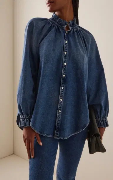 Citizens of Humanity x Bloom Farm Exclusive Loretta Ruffled Denim Shirt | Thumbnail 5 Citizens of Humanity x Bloom Farm Exclusive Loretta Ruffled Denim Shirt | Thumbnail 5