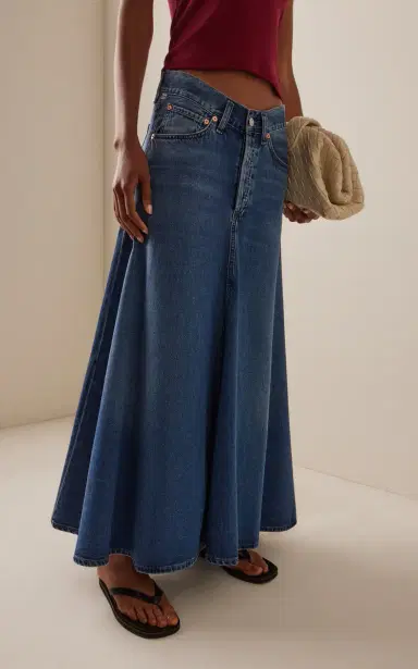 Citizens of Humanity x Bloom Farm Exclusive Fluid Denim Maxi Skirt | Thumbnail 4