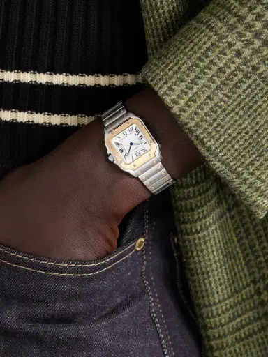 Cartier Santos De Stainless Steel And 18-karat Gold Watch | Thumbnail 2 Cartier Santos De Stainless Steel And 18-karat Gold Watch | Thumbnail 2