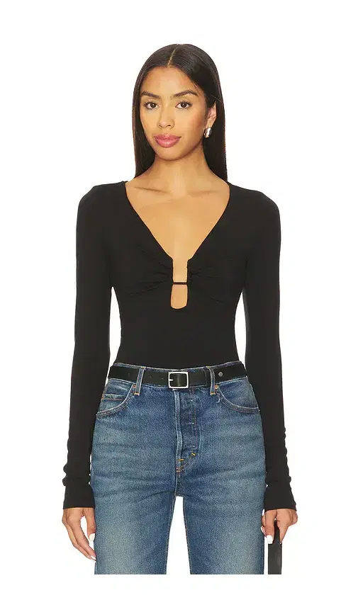 Good American Jersey U Wire Long Sleeve Top