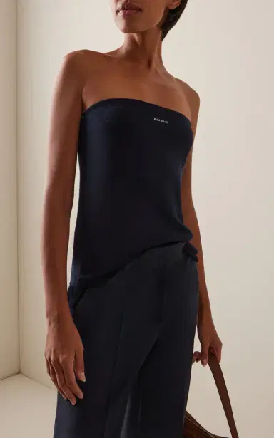 Miu Miu Cotton Tank Top | Thumbnail 3 Miu Miu Cotton Tank Top | Thumbnail 3