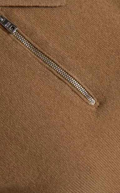 Prada Cutout Cropped Cashmere Polo Sweater | Thumbnail 5