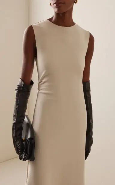 BIRROT Exclusive Lay2 Drape Crepe Dress | Thumbnail 3