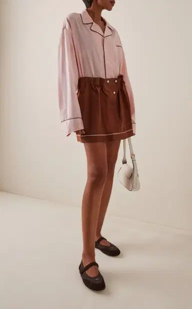 Prada Collapse Re-Nylon and Suede Ballet Flats | Thumbnail 2 Prada Collapse Re-Nylon and Suede Ballet Flats | Thumbnail 2