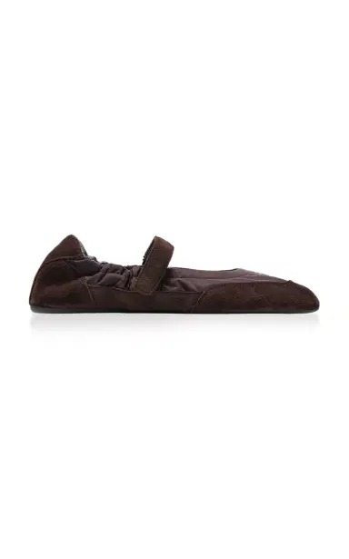 Prada Collapse Re-Nylon and Suede Ballet Flats | Thumbnail 6 Prada Collapse Re-Nylon and Suede Ballet Flats | Thumbnail 6