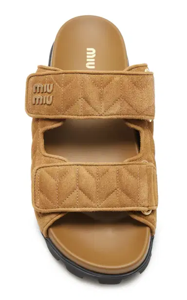 Miu Miu Suede Sandals | Thumbnail 3