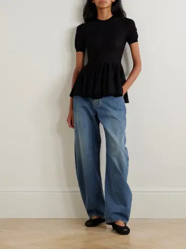 Alaïa Wool Peplum Top | Thumbnail 2