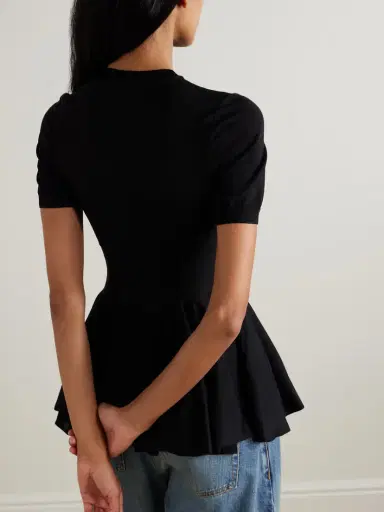 Alaïa Wool Peplum Top | Thumbnail 3