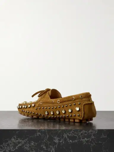 Valentino Garavani Fastaway Embellished Suede Loafers | Thumbnail 3 Valentino Garavani Fastaway Embellished Suede Loafers | Thumbnail 3
