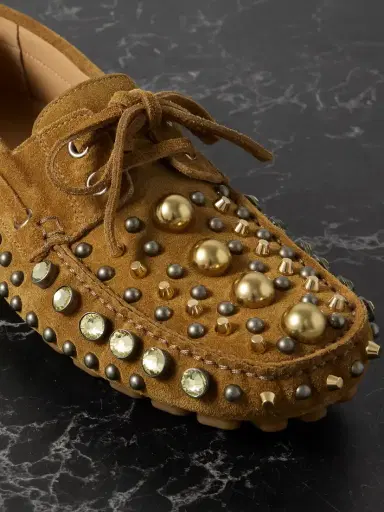 Valentino Garavani Fastaway Embellished Suede Loafers | Thumbnail 4 Valentino Garavani Fastaway Embellished Suede Loafers | Thumbnail 4