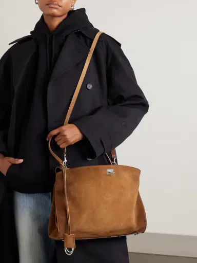 Balenciaga Rodeo Medium Suede Shoulder Bag | Thumbnail 2