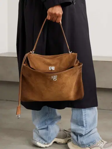 Balenciaga Rodeo Medium Suede Shoulder Bag | Thumbnail 6