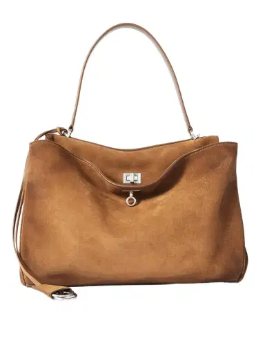 Balenciaga Rodeo Medium Suede Shoulder Bag | Thumbnail 1