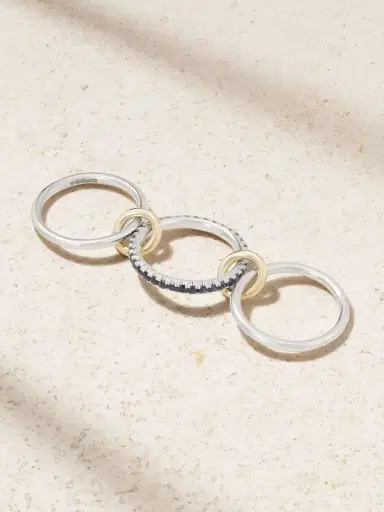 Spinelli Kilcollin Tigris 18-karat Gold, Sterling Silver And Sapphire Ring | Thumbnail 3 Spinelli Kilcollin Tigris 18-karat Gold, Sterling Silver And Sapphire Ring | Thumbnail 3