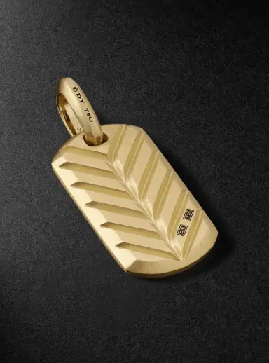 David Yurman Chevron Gold Diamond Pendant - Men | Thumbnail 3 David Yurman Chevron Gold Diamond Pendant - Men | Thumbnail 3
