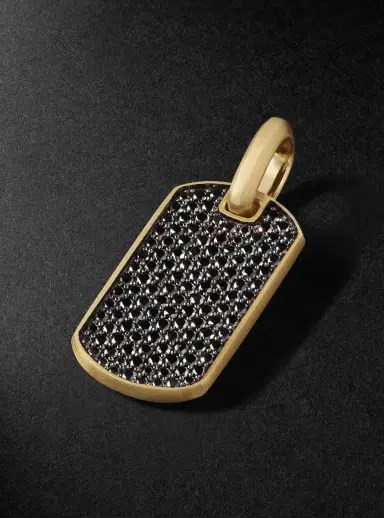 David Yurman Chevron Gold Diamond Pendant - Men | Thumbnail 1 David Yurman Chevron Gold Diamond Pendant - Men | Thumbnail 1