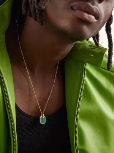 David Yurman Roman 18-Karat Gold Malachite Pendant - Men | Thumbnail 2 David Yurman Roman 18-Karat Gold Malachite Pendant - Men | Thumbnail 2