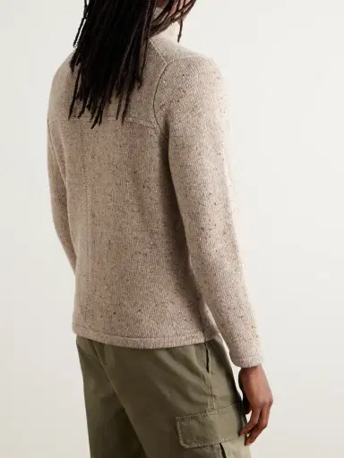 Inis Meáin Lifeline Merino Wool and Cashmere-Blend Zip-Up Cardigan - Men | Thumbnail 4