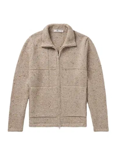 Inis Meáin Lifeline Merino Wool and Cashmere-Blend Zip-Up Cardigan - Men | Thumbnail 1