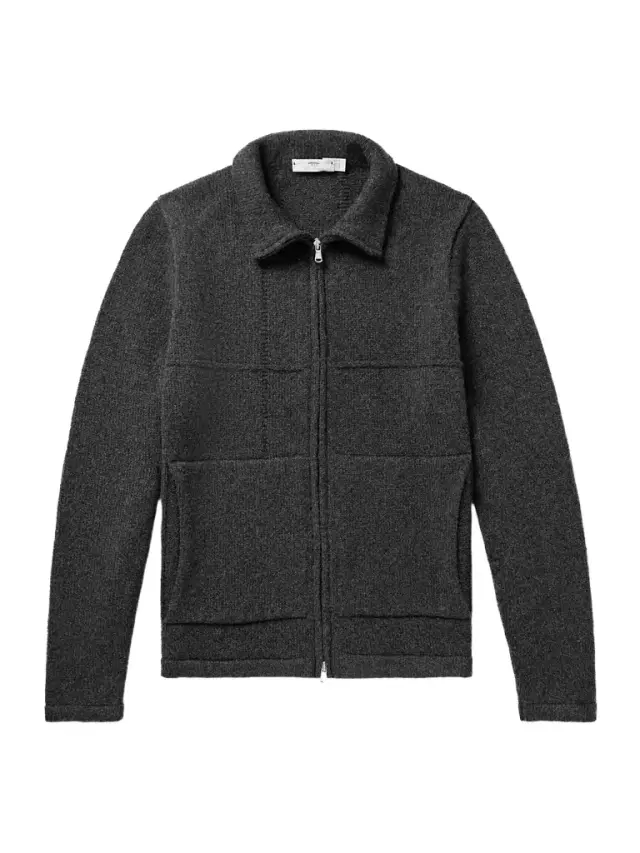 INIS MEAIN Lifeline Merino Wool and Cashmere-Blend Zip-Up Cardigan - Men