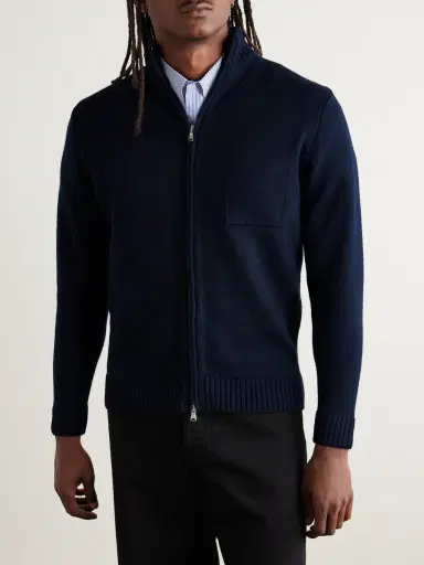 Inis Meáin Wool and Linen-Blend Zip-Up Cardigan - Men | Thumbnail 3 Inis Meáin Wool and Linen-Blend Zip-Up Cardigan - Men | Thumbnail 3