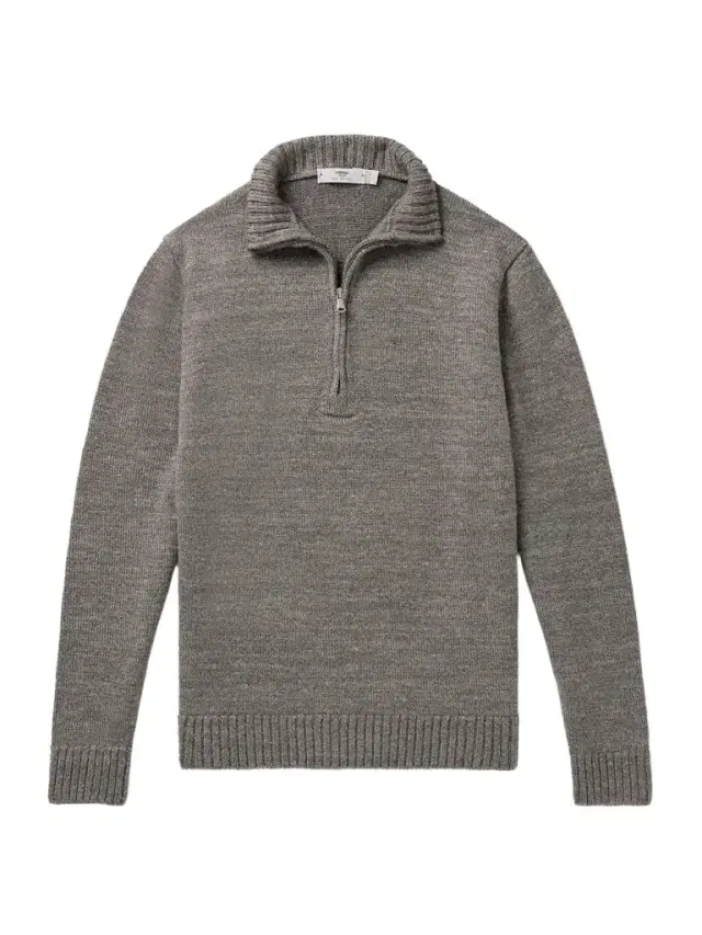 Wool and Linen-Blend Half-Zip Sweater - Men Wool and Linen-Blend Half-Zip Sweater - Men