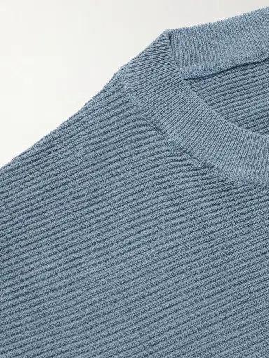 ELEVENTY Slim-Fit Ribbed Cotton T-Shirt - Men | Thumbnail 5 ELEVENTY Slim-Fit Ribbed Cotton T-Shirt - Men | Thumbnail 5