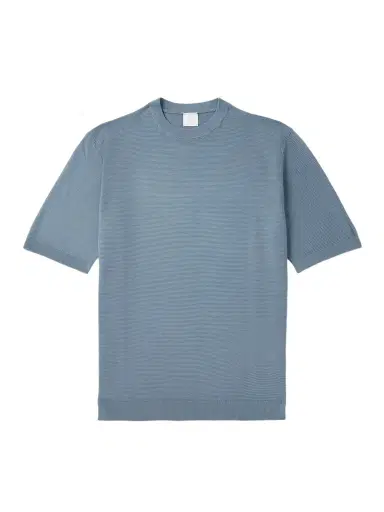 ELEVENTY Slim-Fit Ribbed Cotton T-Shirt - Men | Thumbnail 1 ELEVENTY Slim-Fit Ribbed Cotton T-Shirt - Men | Thumbnail 1